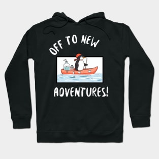 Adventurous Sailing  Penguin Hoodie